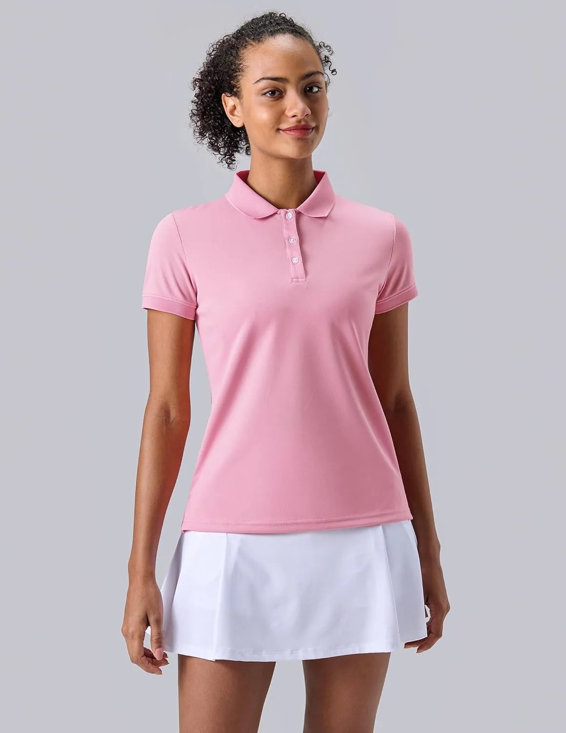 3 Pack Women's Athletic Dry Fit Polo Shirts, Wicking Short Sleeve Collared Golf T Shirt Tennis Tops