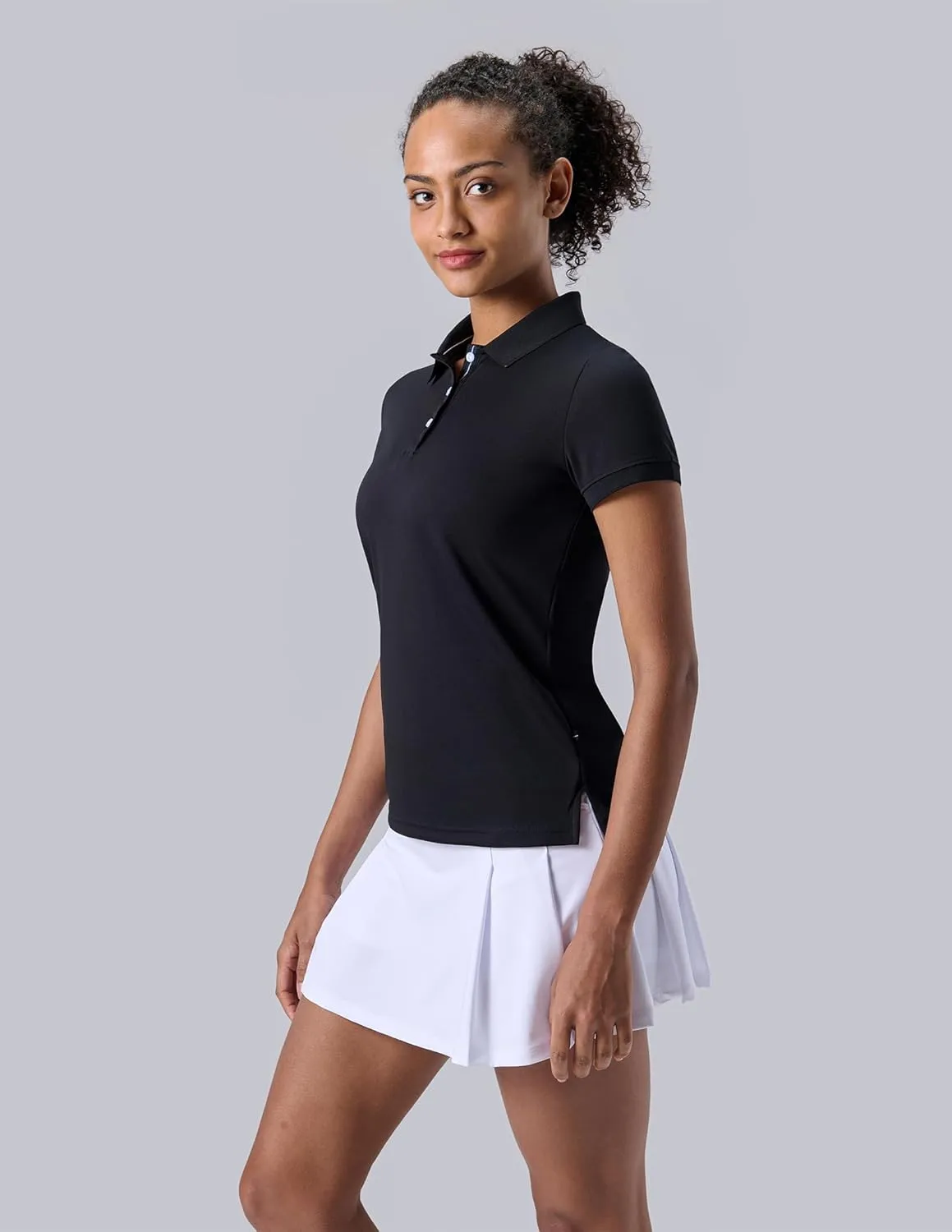 3 Pack Women's Athletic Dry Fit Polo Shirts, Wicking Short Sleeve Collared Golf T Shirt Tennis Tops