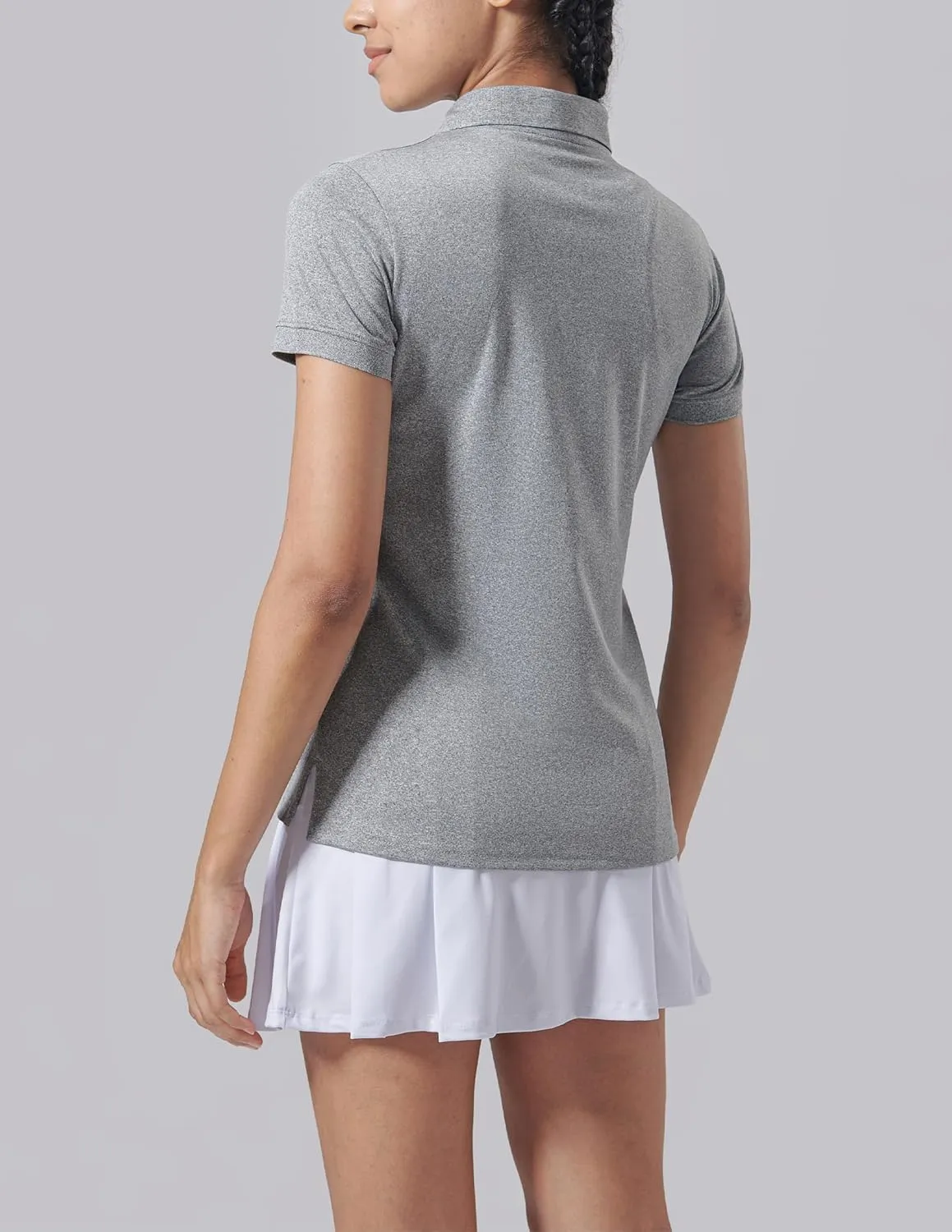 3 Pack Women's Athletic Dry Fit Polo Shirts, Wicking Short Sleeve Collared Golf T Shirt Tennis Tops