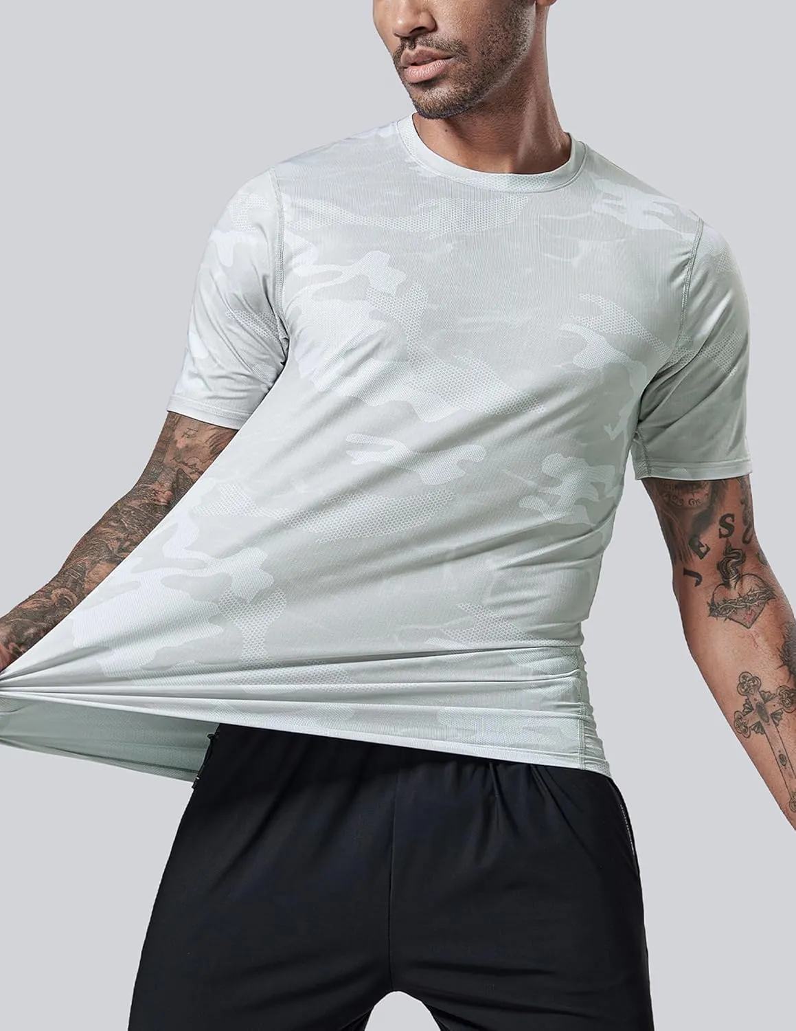 5 Pack Mens Active Quick Dry Crew Neck T Shirts | Athletic Running Gym Workout Short Sleeve Tee Tops Bulk
