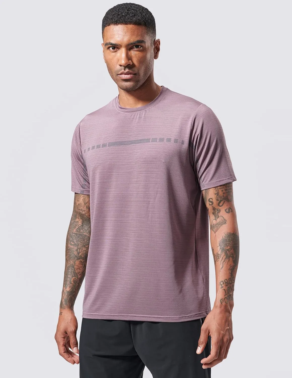 5 Pack Mens Active Quick Dry Crew Neck T Shirts | Athletic Running Gym Workout Short Sleeve Tee Tops Bulk