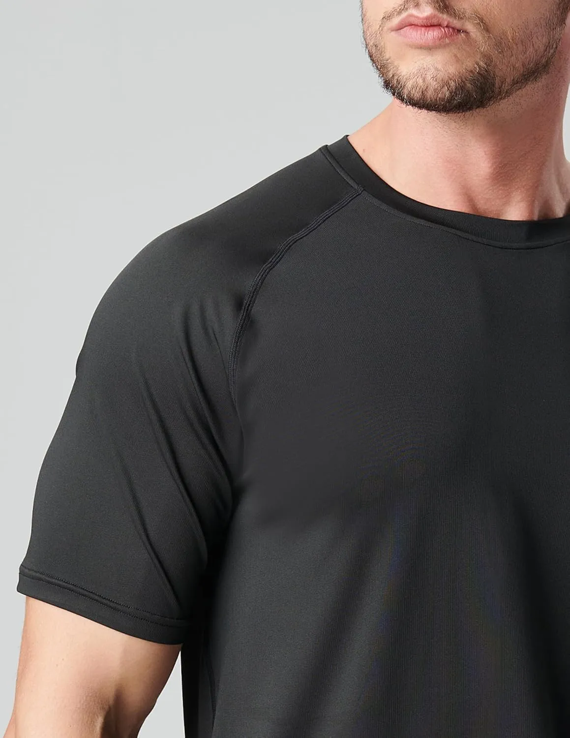 5 Pack Mens Active Quick Dry Crew Neck T Shirts | Athletic Running Gym Workout Short Sleeve Tee Tops Bulk