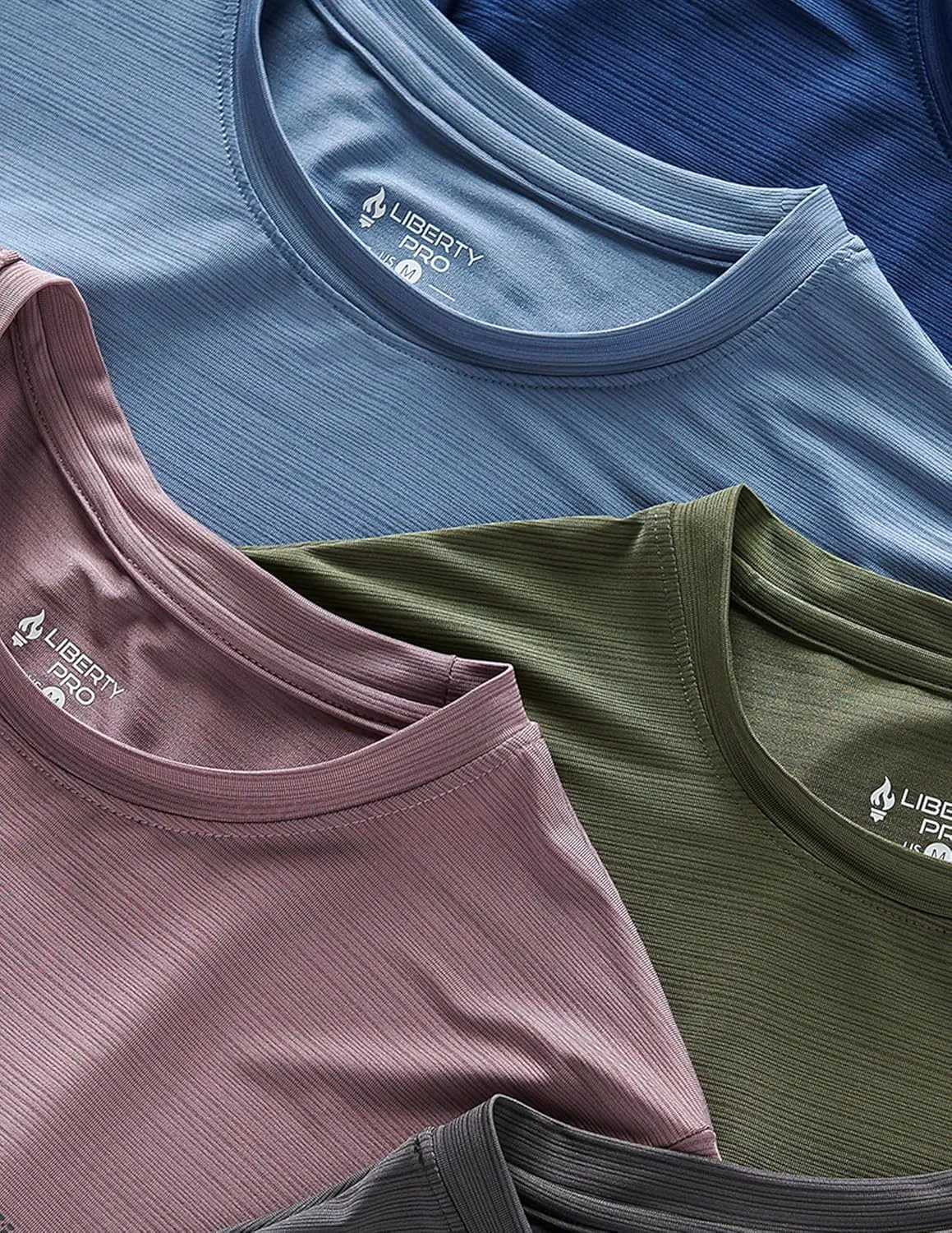 5 Pack Mens Active Quick Dry Crew Neck T Shirts | Athletic Running Gym Workout Short Sleeve Tee Tops Bulk