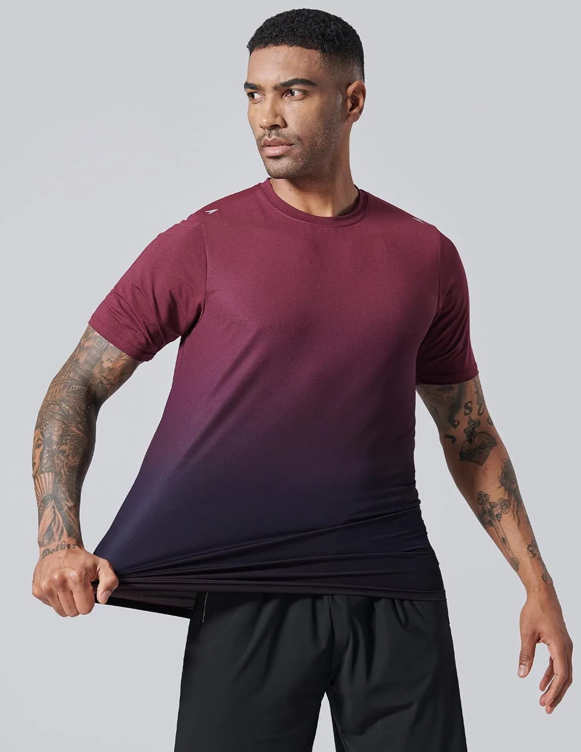 5 Pack Mens Active Quick Dry Crew Neck T Shirts | Athletic Running Gym Workout Short Sleeve Tee Tops Bulk