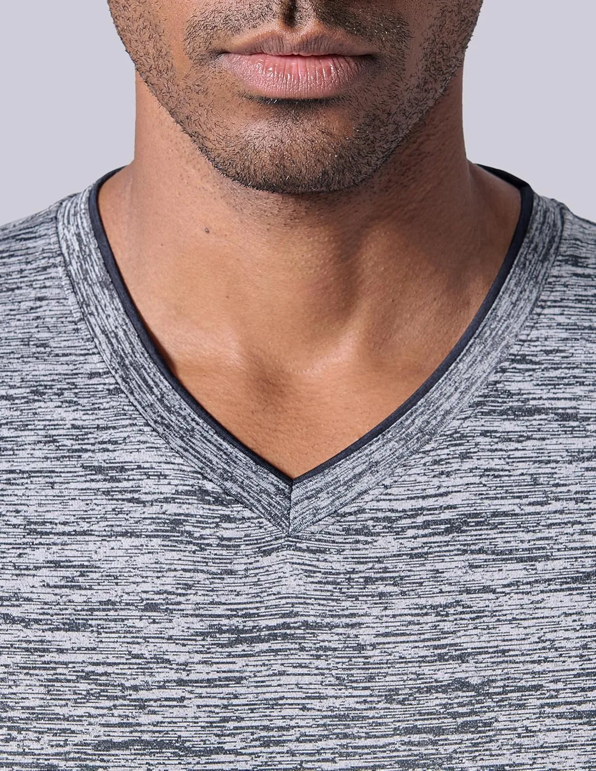 5 Pack Mens V-Neck Dry Fit T-Shirts, Active Athletic Short Sleeve Workout Tops, Performance Gym Tees (Available in Plus Size)