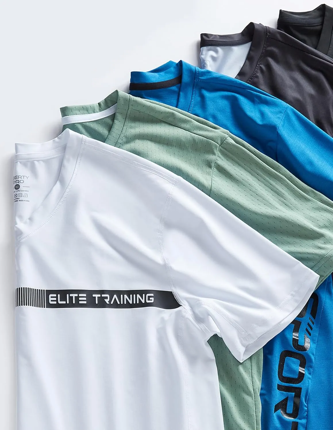 5 Pack Mens V-Neck Dry Fit T-Shirts, Active Athletic Short Sleeve Workout Tops, Performance Gym Tees (Available in Plus Size)