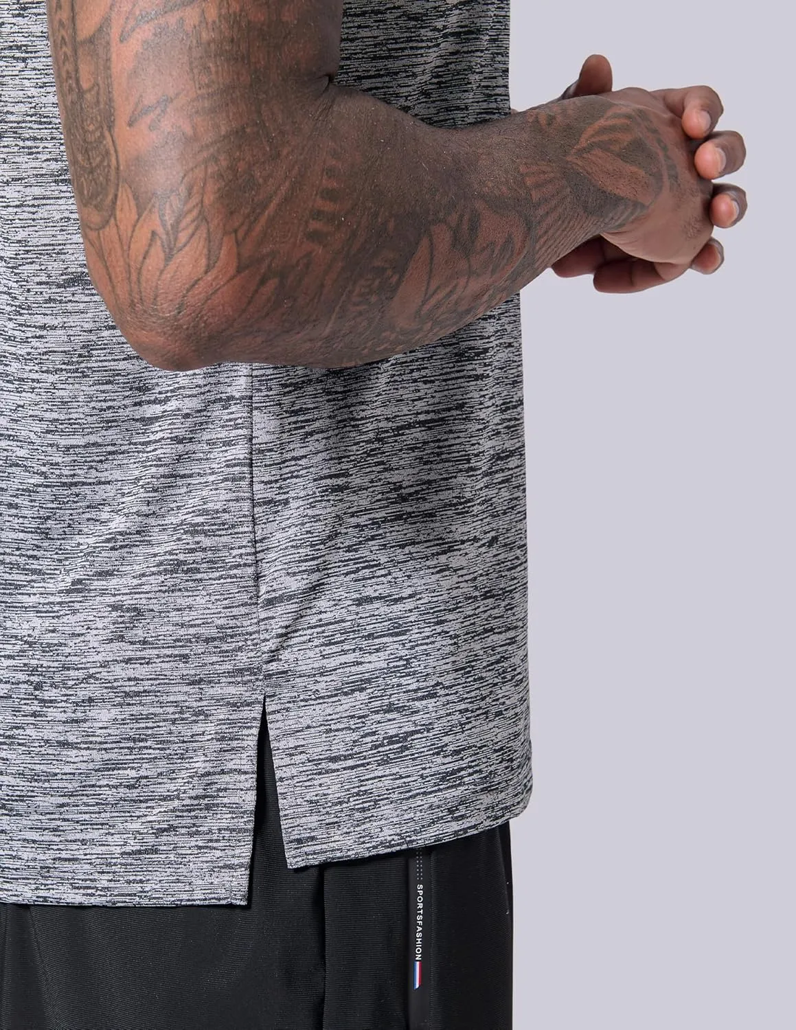5 Pack Mens V-Neck Dry Fit T-Shirts, Active Athletic Short Sleeve Workout Tops, Performance Gym Tees (Available in Plus Size)