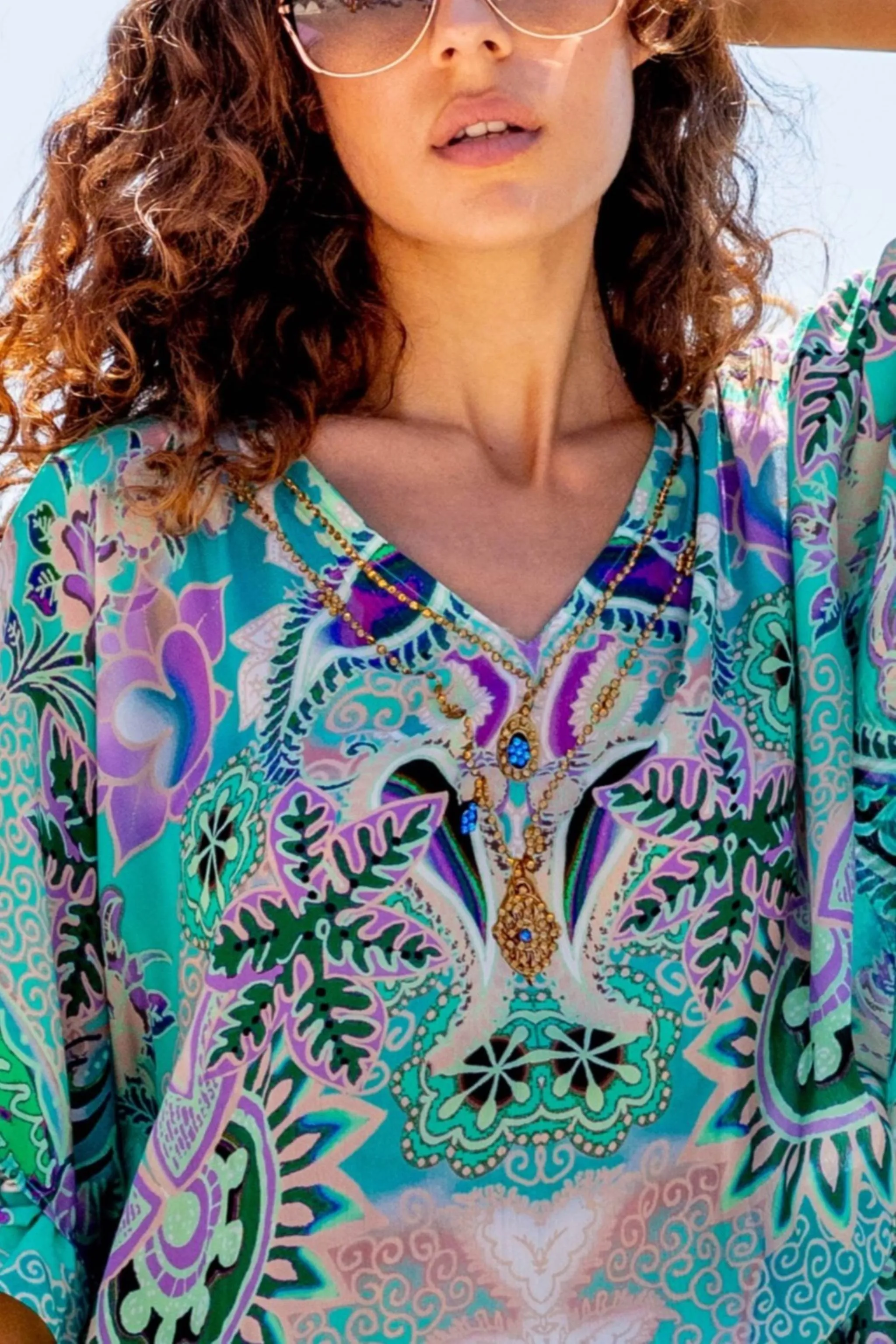 Aqua Drop Waist Beach Cover-up