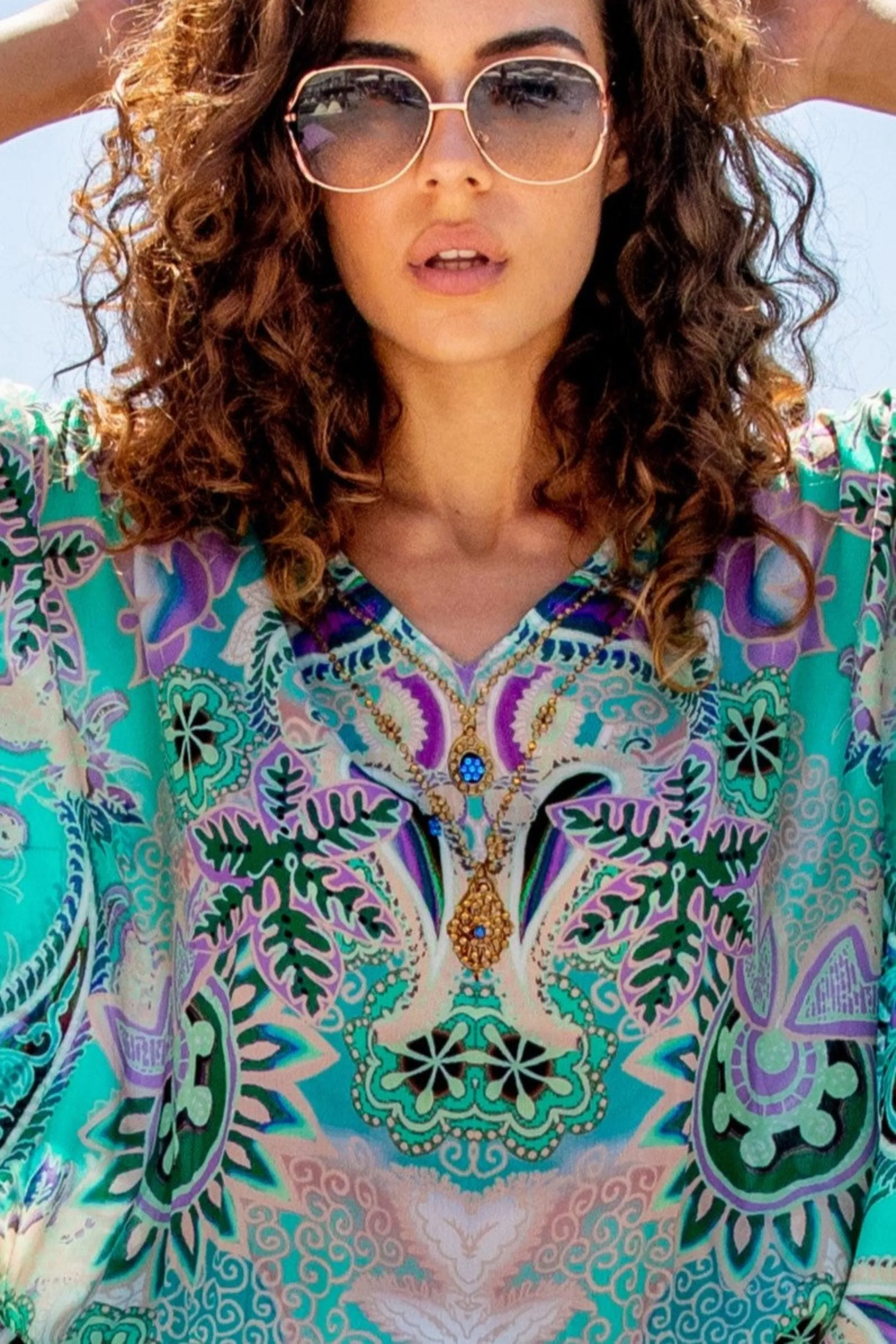 Aqua Drop Waist Beach Cover-up