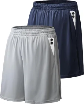 BALENNZ Athletic Shorts for Men with Pockets and Elastic Waistband Quick Dry Activewear