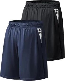 BALENNZ Athletic Shorts for Men with Pockets and Elastic Waistband Quick Dry Activewear