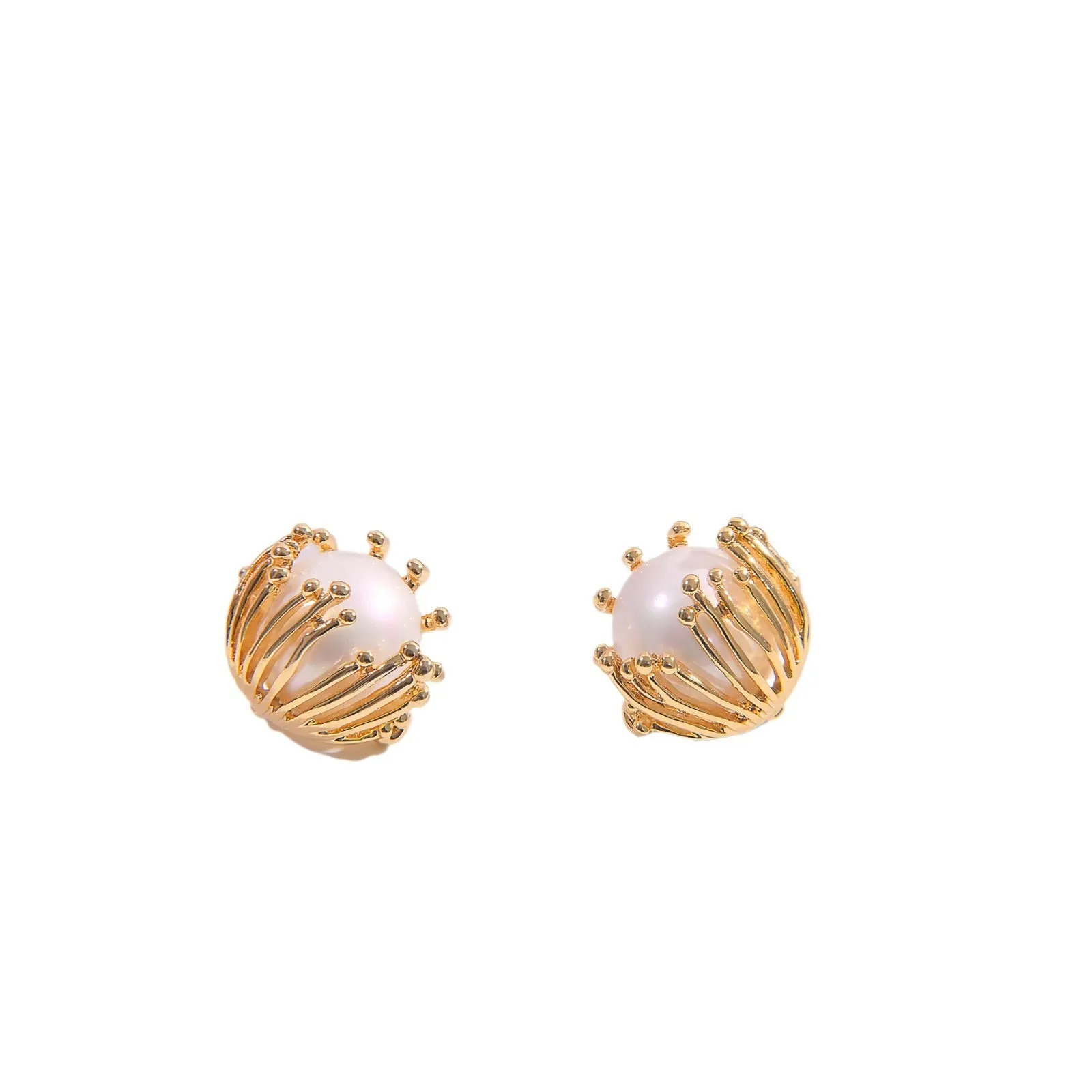 Baroque Flower Pearl Earrings