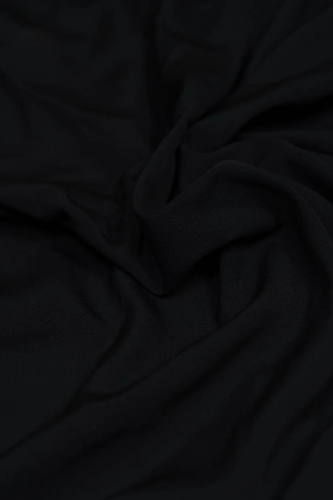Black Dyed Crepe Fabric