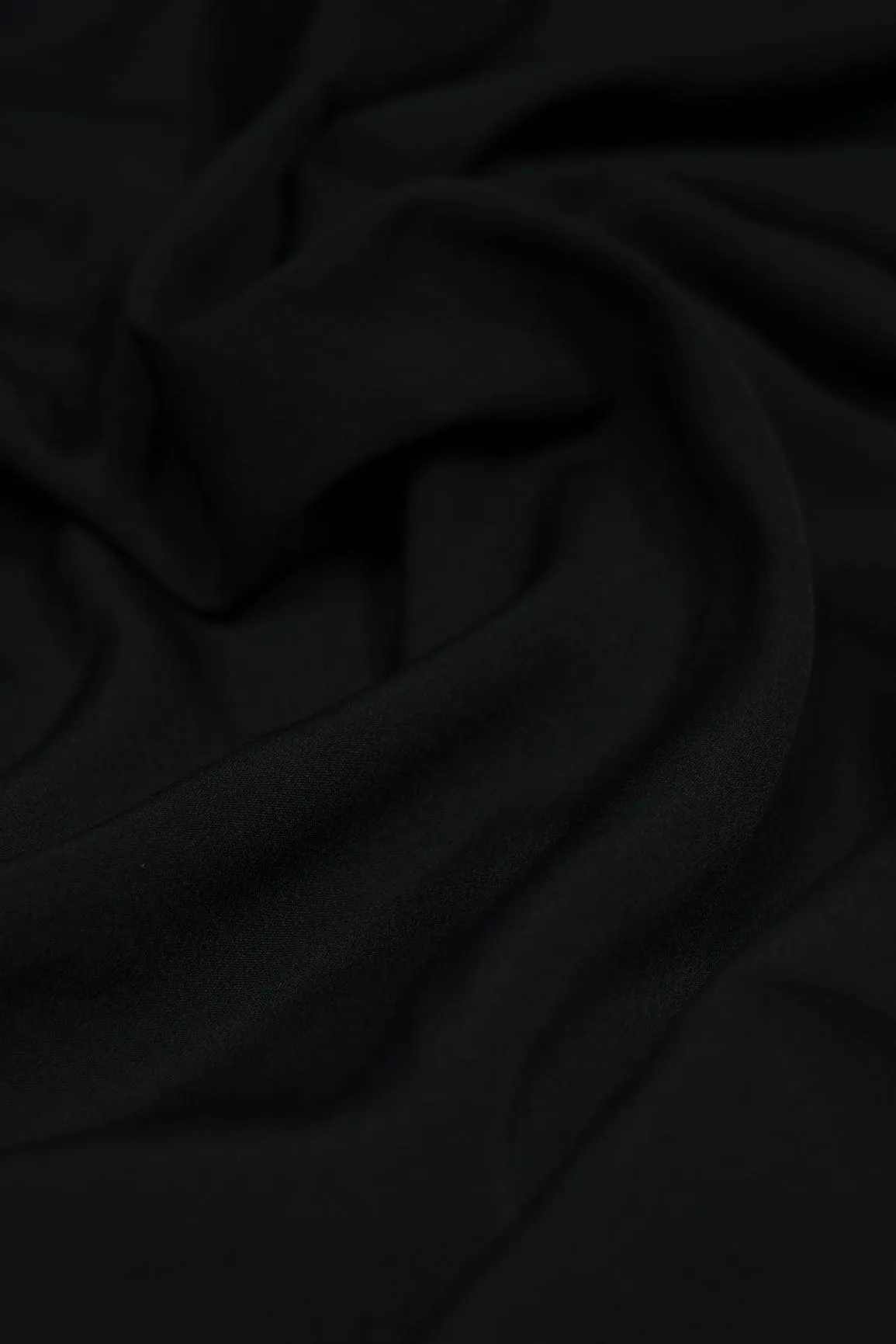 Black Dyed Crepe Fabric