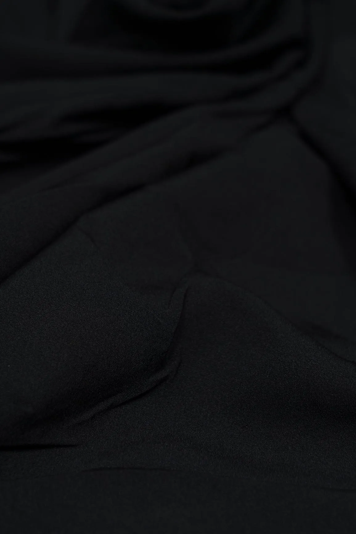 Black Dyed Crepe Fabric