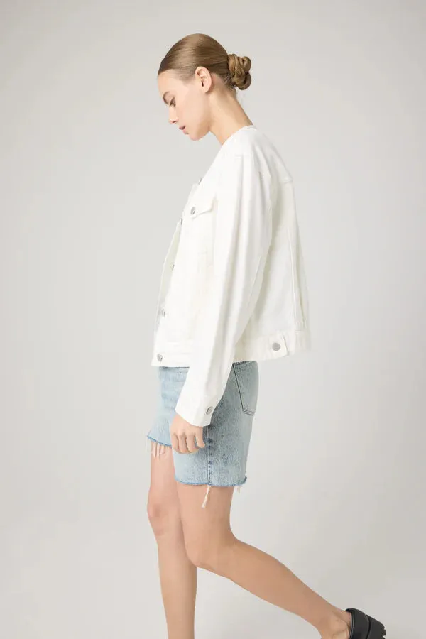 Blank NYC Collarless Denim Jacket