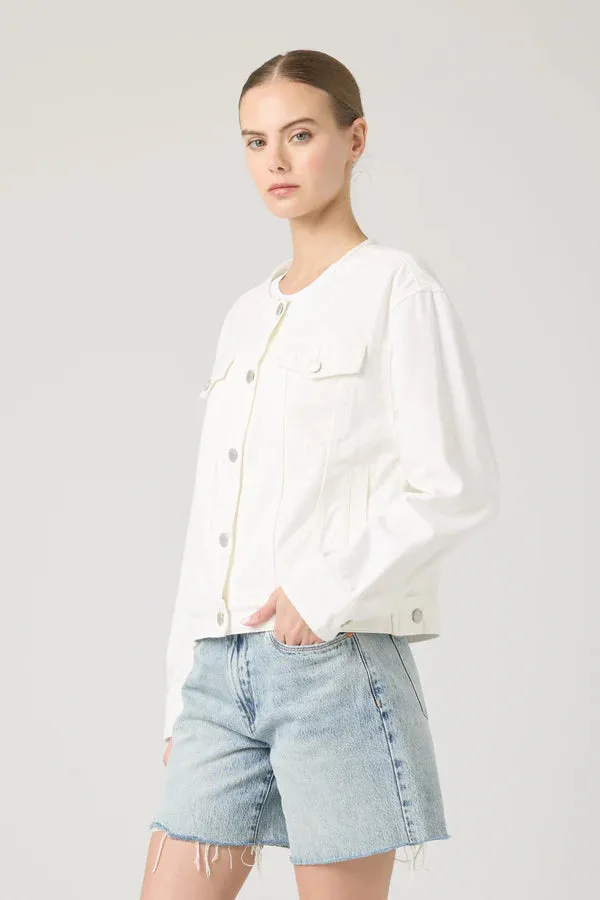 Blank NYC Collarless Denim Jacket