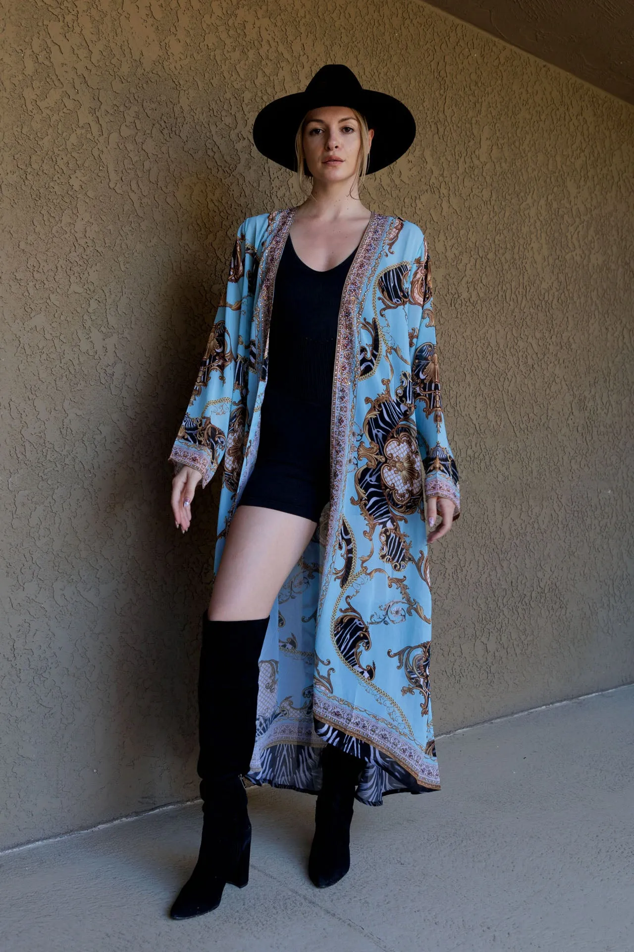 Blue Swimsuit Coverup Dress