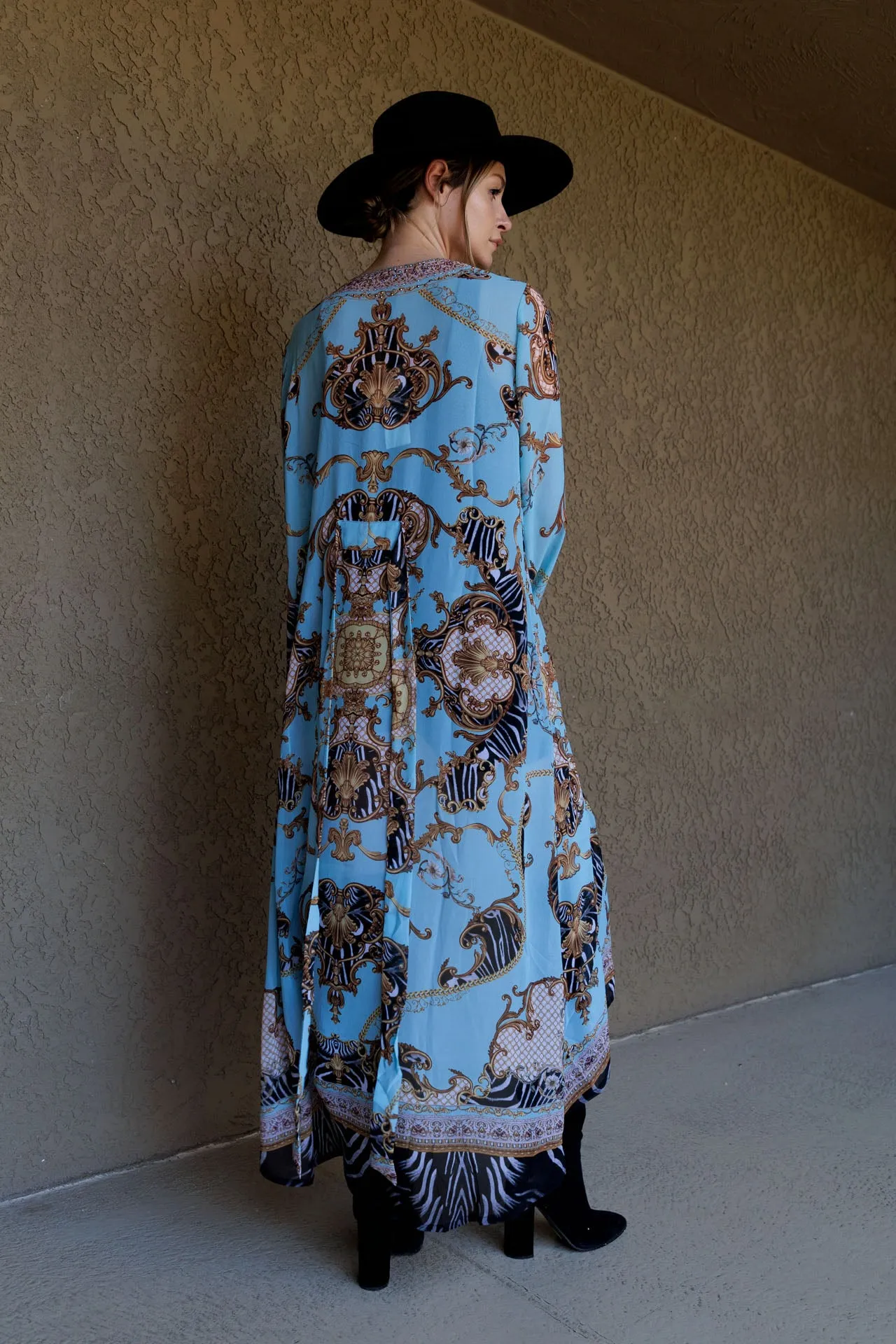 Blue Swimsuit Coverup Dress
