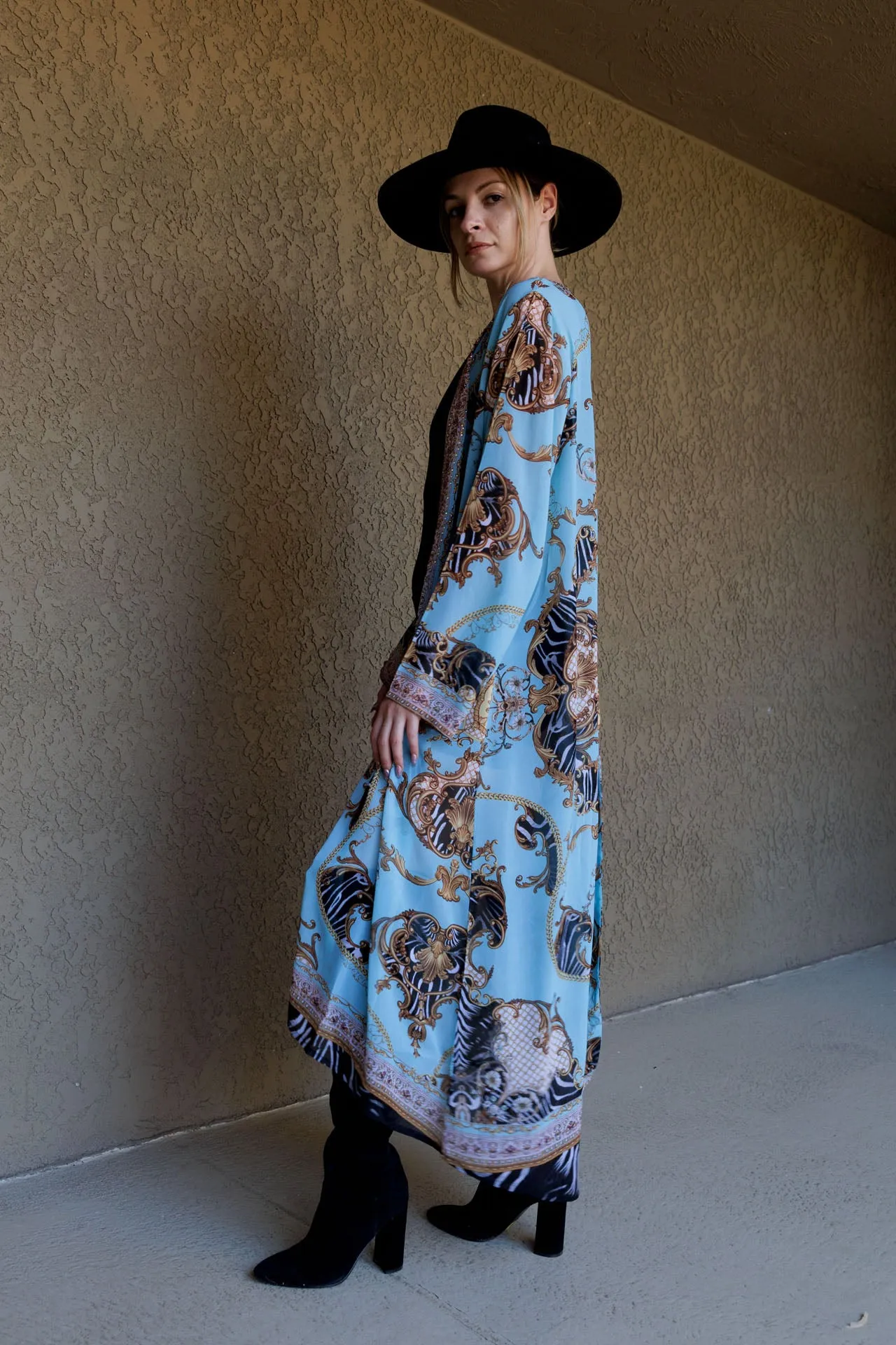 Blue Swimsuit Coverup Dress