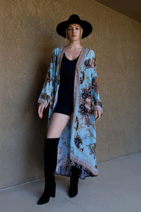 Blue Swimsuit Coverup Dress