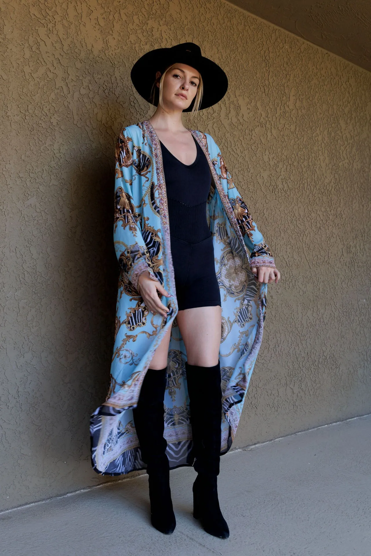 Blue Swimsuit Coverup Dress