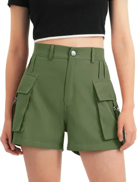 BOOPH Girls Hiking Cargo Shorts Kids Lightweight Pockets Athletic Summer Casual Uniform Shorts for Girls 6-14Y