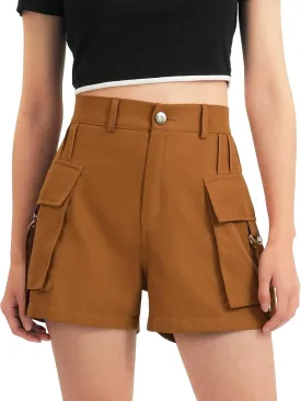 BOOPH Girls Hiking Cargo Shorts Kids Lightweight Pockets Athletic Summer Casual Uniform Shorts for Girls 6-14Y