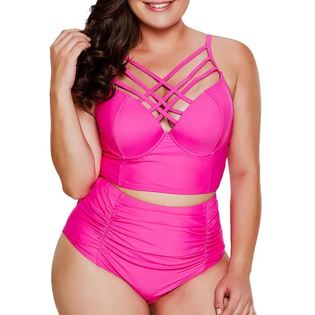 Casual Sexy Women's Solid Color Nylon Brazilian Beachwear Plus Size