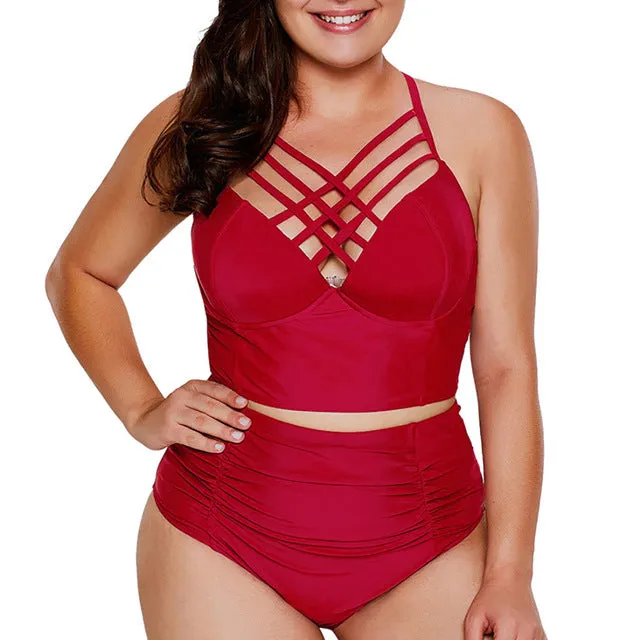 Casual Sexy Women's Solid Color Nylon Brazilian Beachwear Plus Size