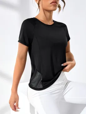 Contrast Mesh Raglan Sleeve Active Tee SS23 - FD