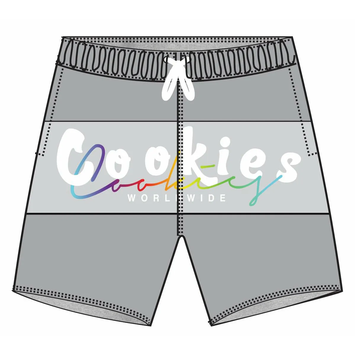 Cookies Versailles Poly Stretch Heather Grey Swim Shorts