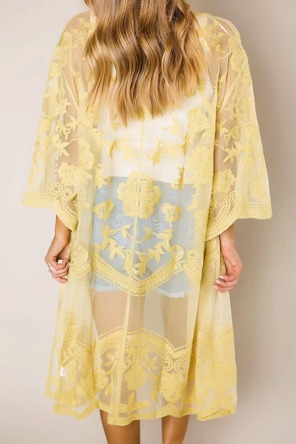 Floral Lace Kimono
