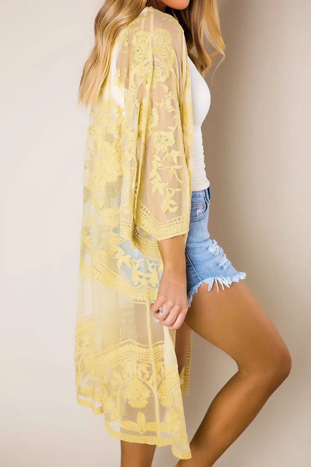 Floral Lace Kimono