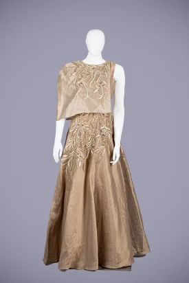 Gold Copper Tissue Gown for Women