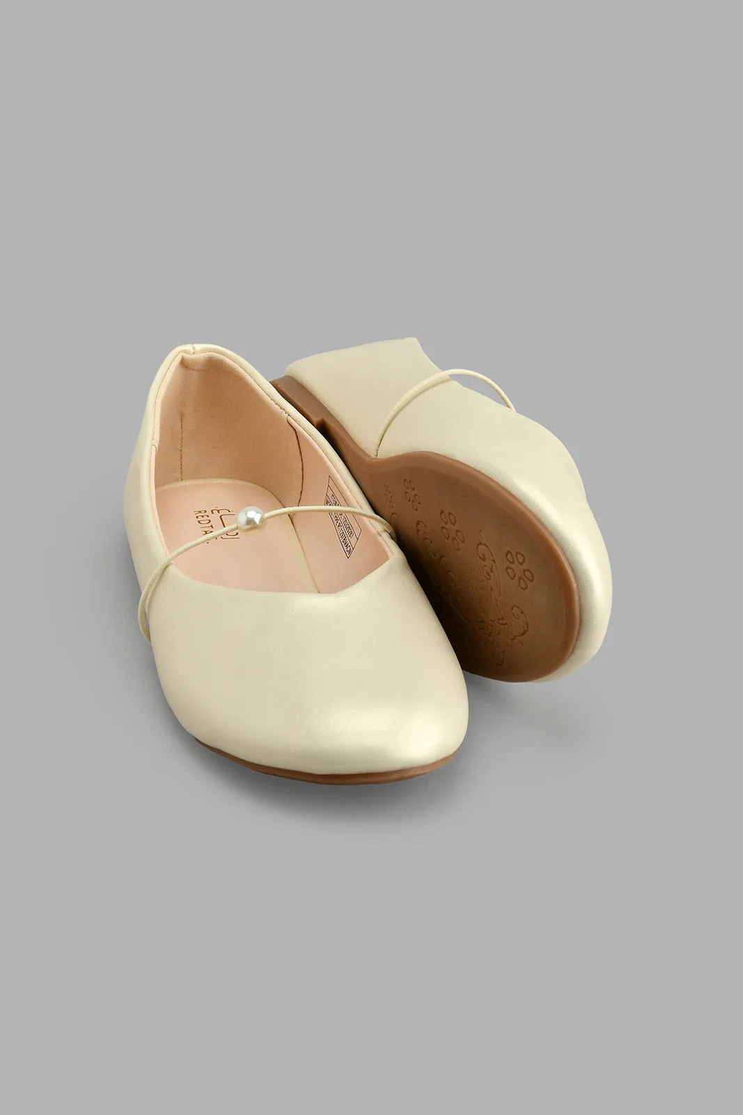 Gold Pearl Trim Ballerina