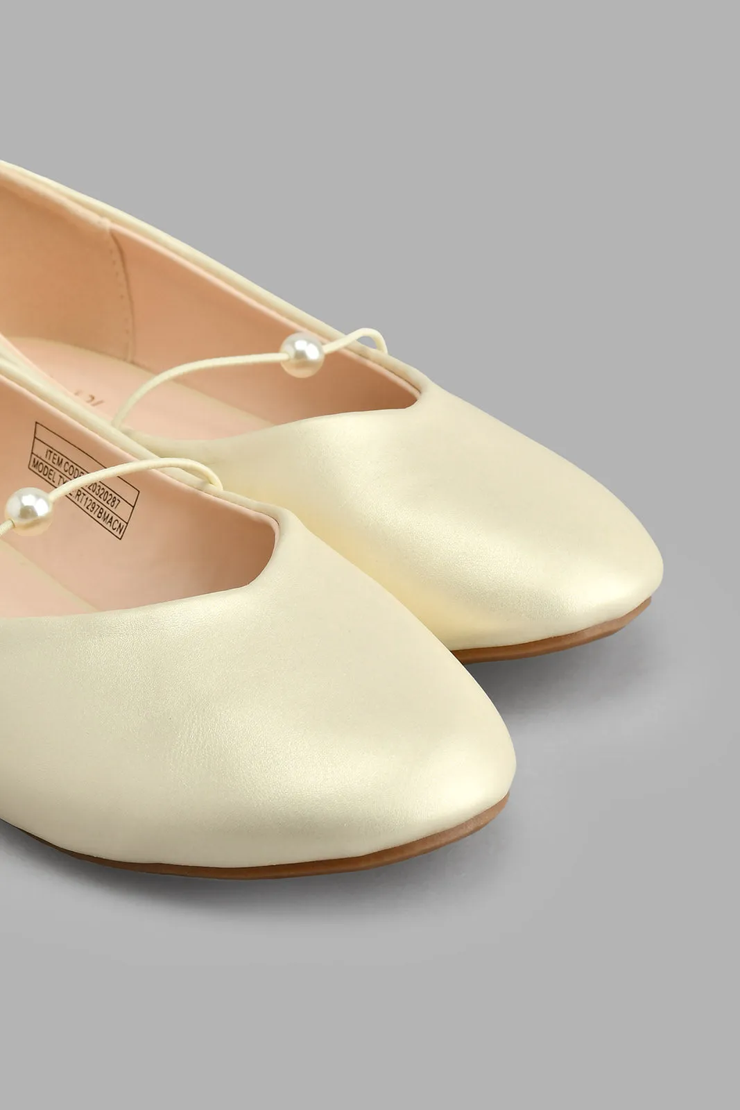 Gold Pearl Trim Ballerina