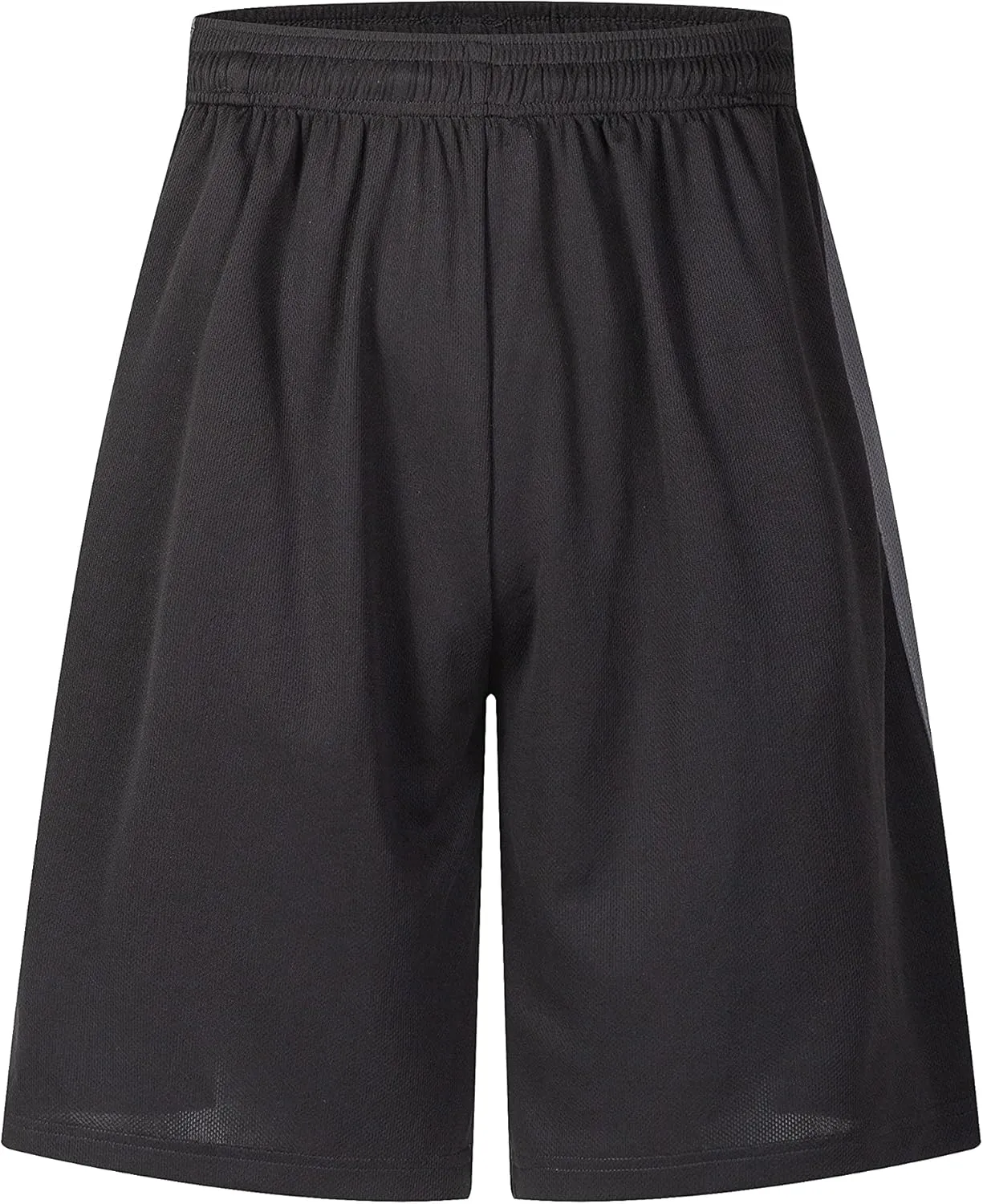 HQUEC Men's 12" Athletic Shorts Long Basketball Workout Shorts Below Knee Loose-Fit with Pockets