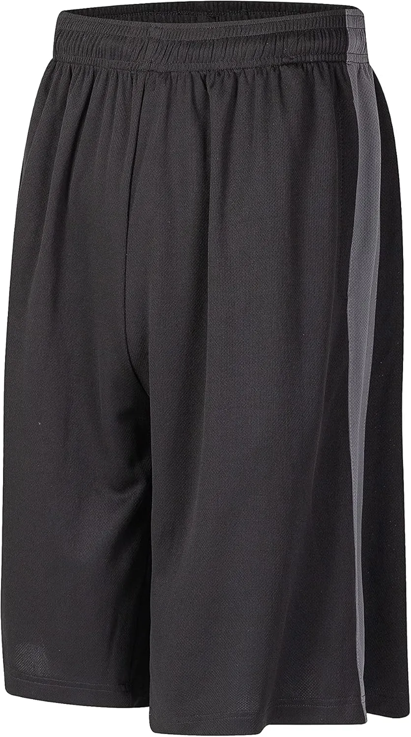 HQUEC Men's 12" Athletic Shorts Long Basketball Workout Shorts Below Knee Loose-Fit with Pockets