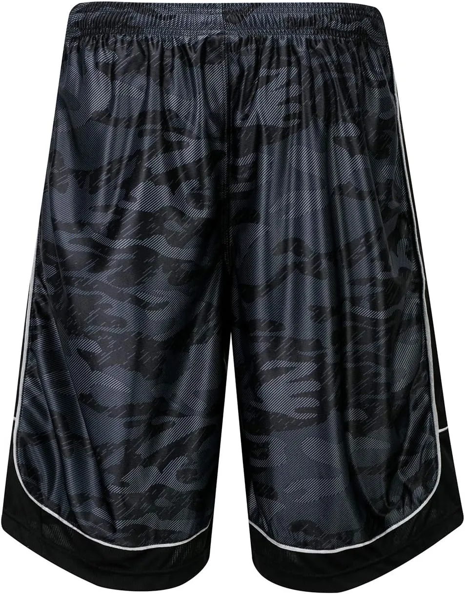 HQUEC Men's 12" Athletic Shorts Long Basketball Workout Shorts Below Knee Loose-Fit with Pockets