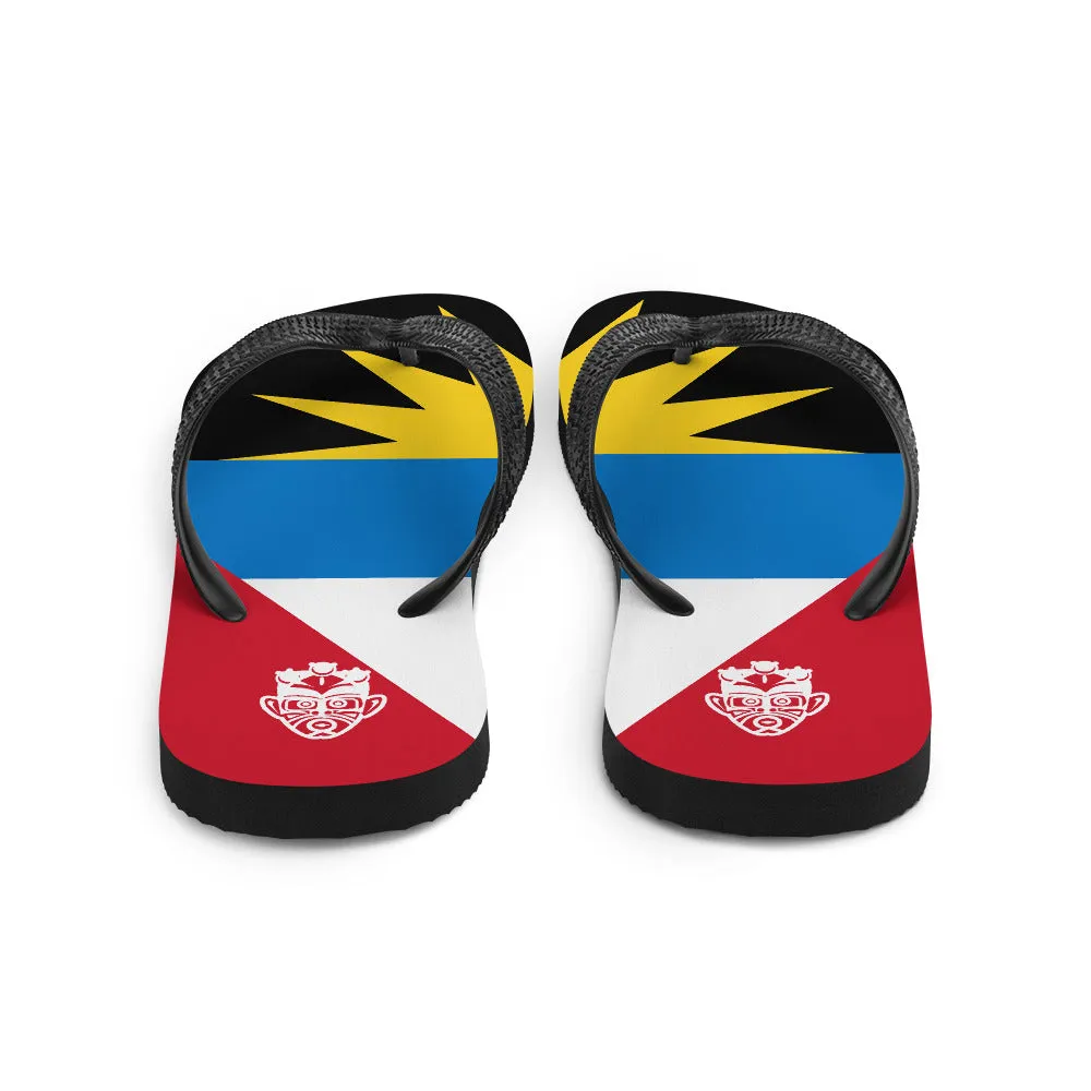 Island Flag - Antigua and Barbuda Flip Flops