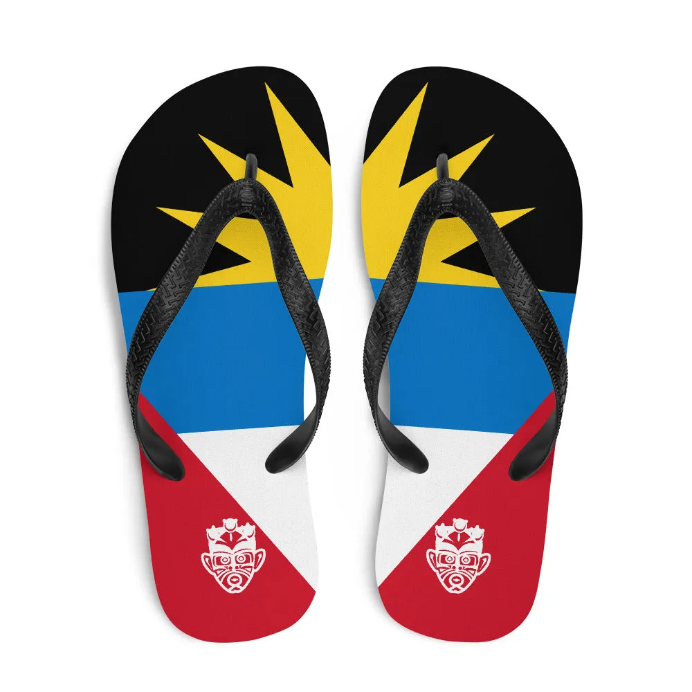 Island Flag - Antigua and Barbuda Flip Flops