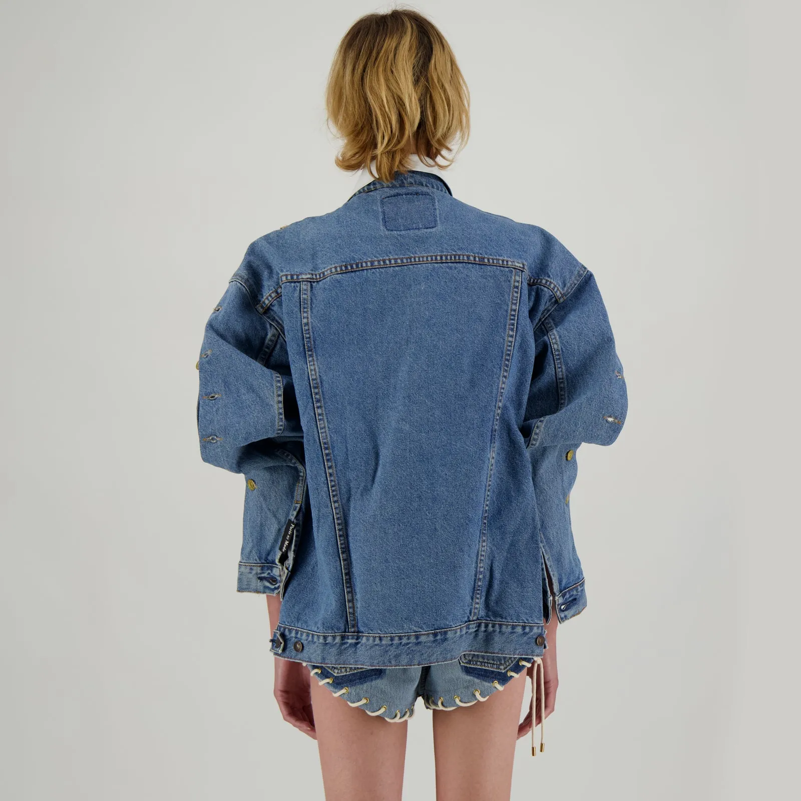 Jeans Mini Short Eyelets