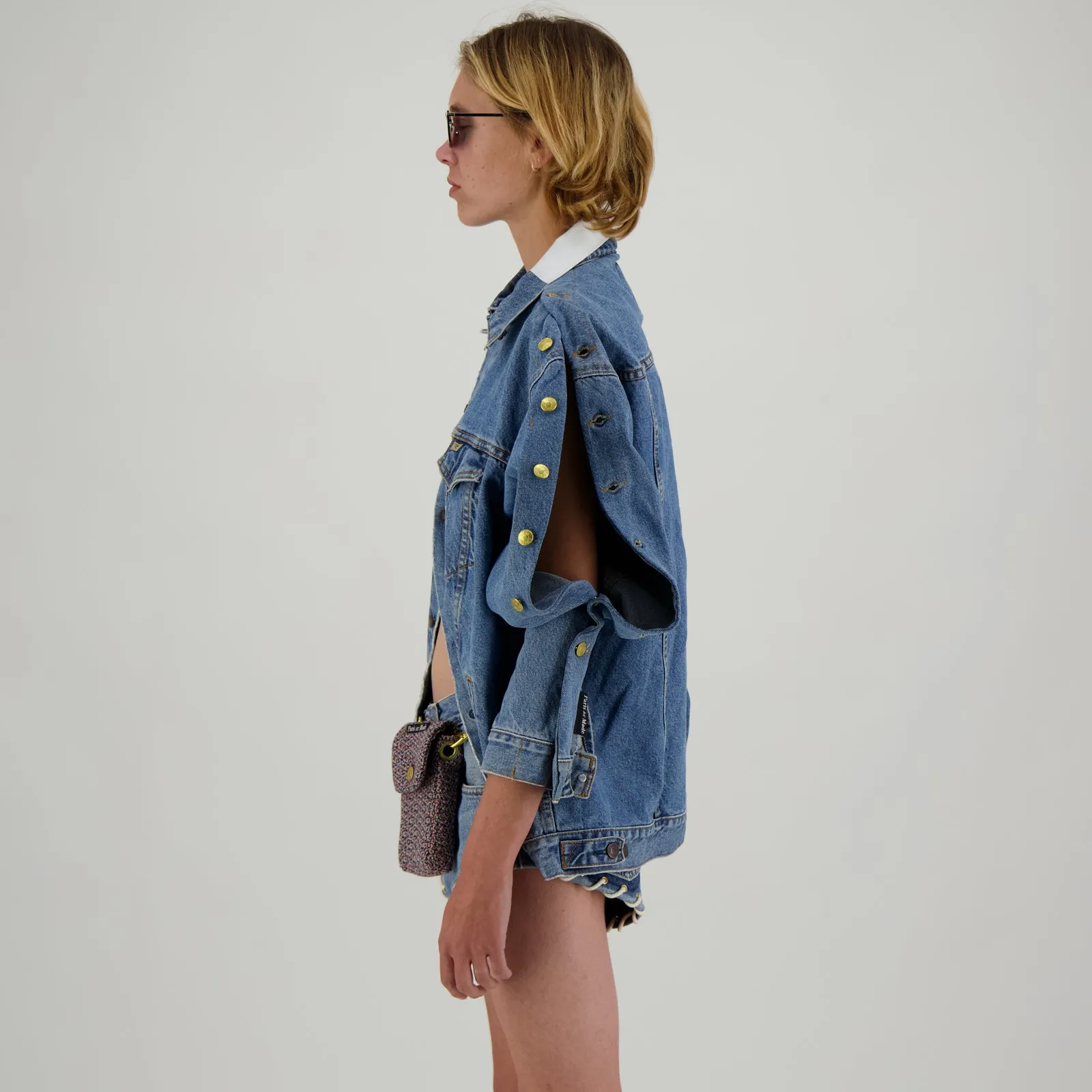 Jeans Mini Short Eyelets