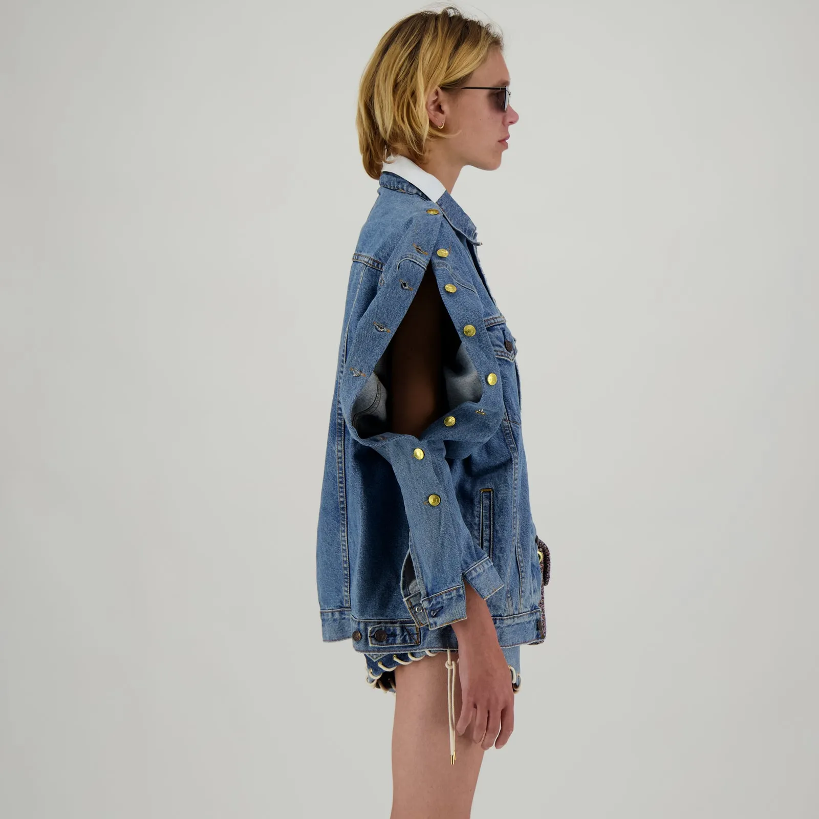 Jeans Mini Short Eyelets