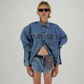 Jeans Mini Short Eyelets