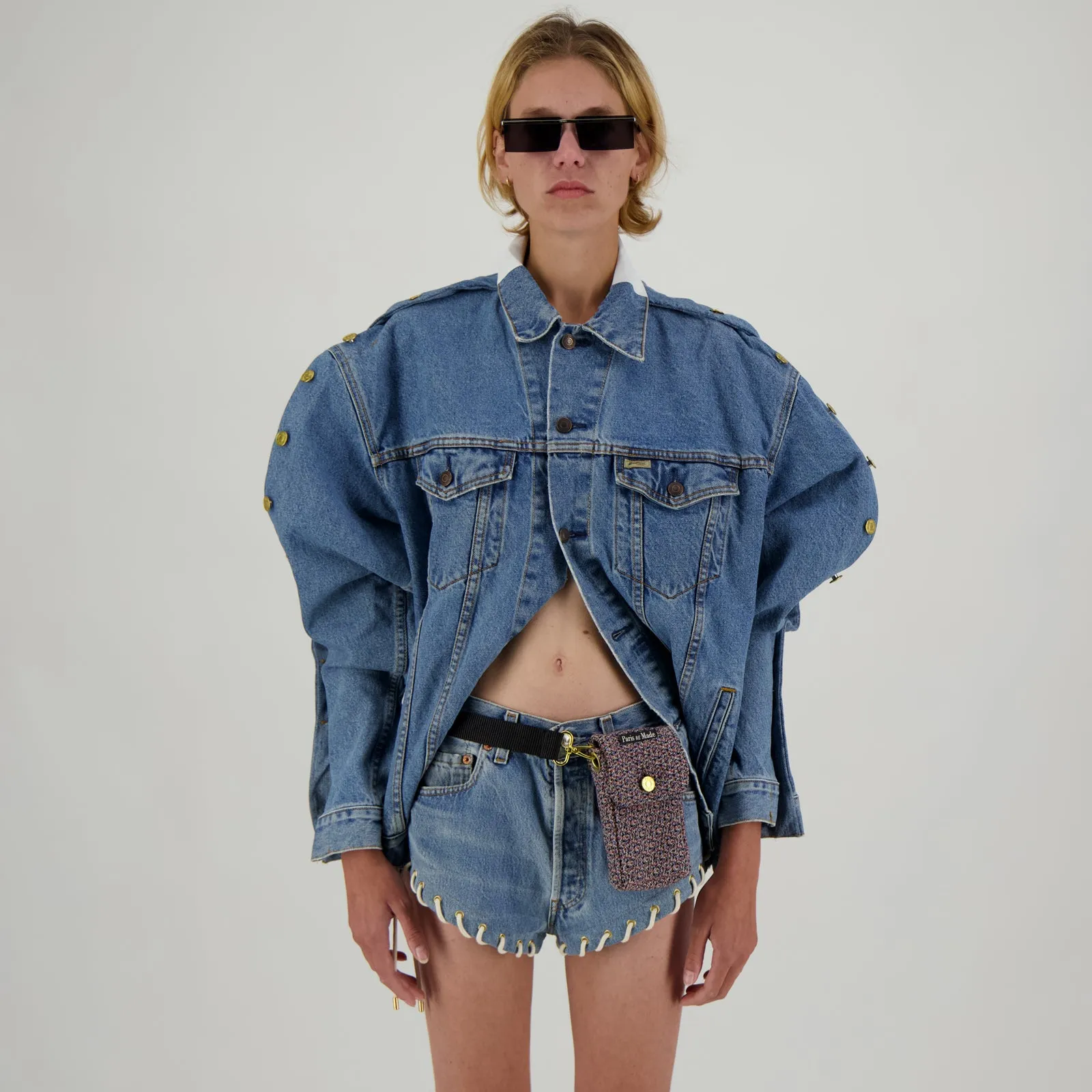 Jeans Mini Short Eyelets