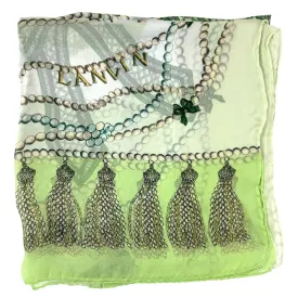 Lanvin Scarf Curb Laces Green - Chiffon Silk Shawl SALE