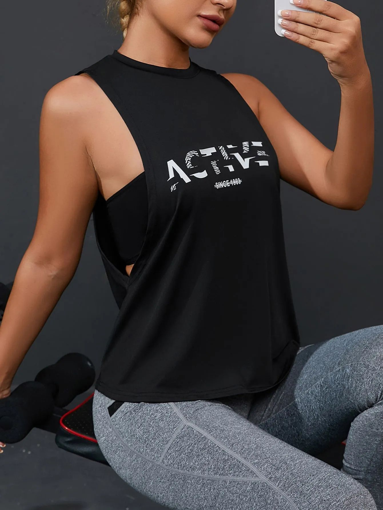 Letter Graphic Active Tank Top FW22