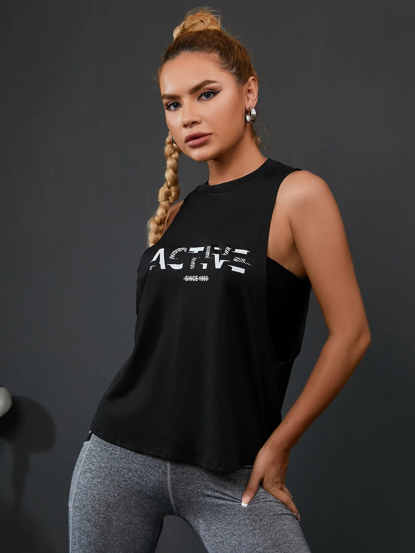 Letter Graphic Active Tank Top FW22
